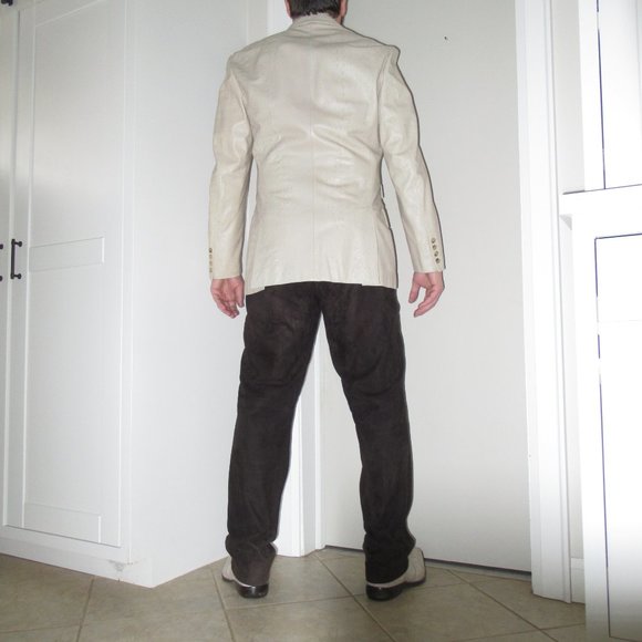 Polo Ralph Lauren Chocolate Brown Suede Pants Size 33 - Picture 8 of 13